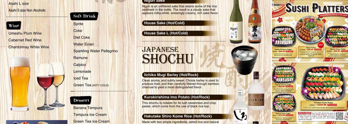 SushiStop Downtown LA Menu