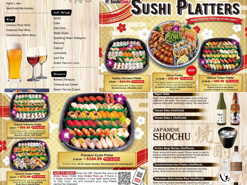 SushiStop Downtown LA Menu