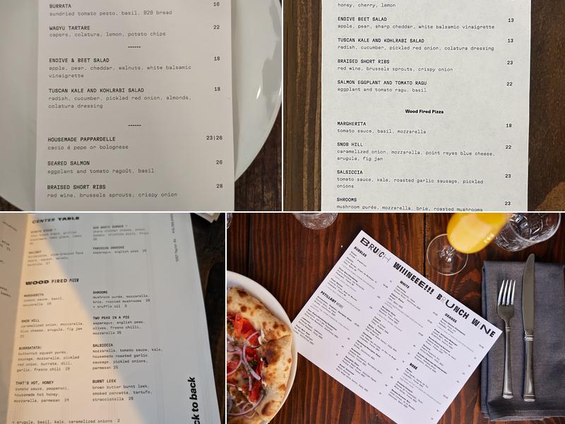 Back to Back Menu
