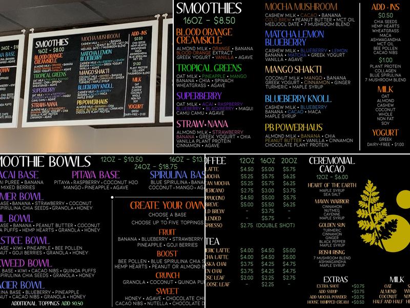 The Fern AK Menu