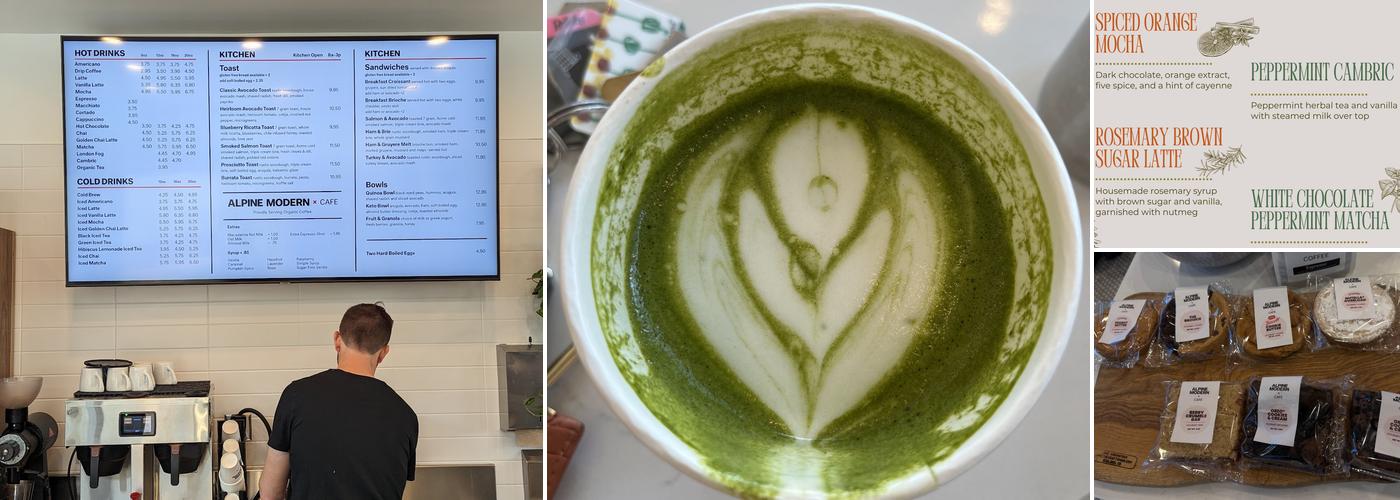 Alpine Modern Cafe Menu