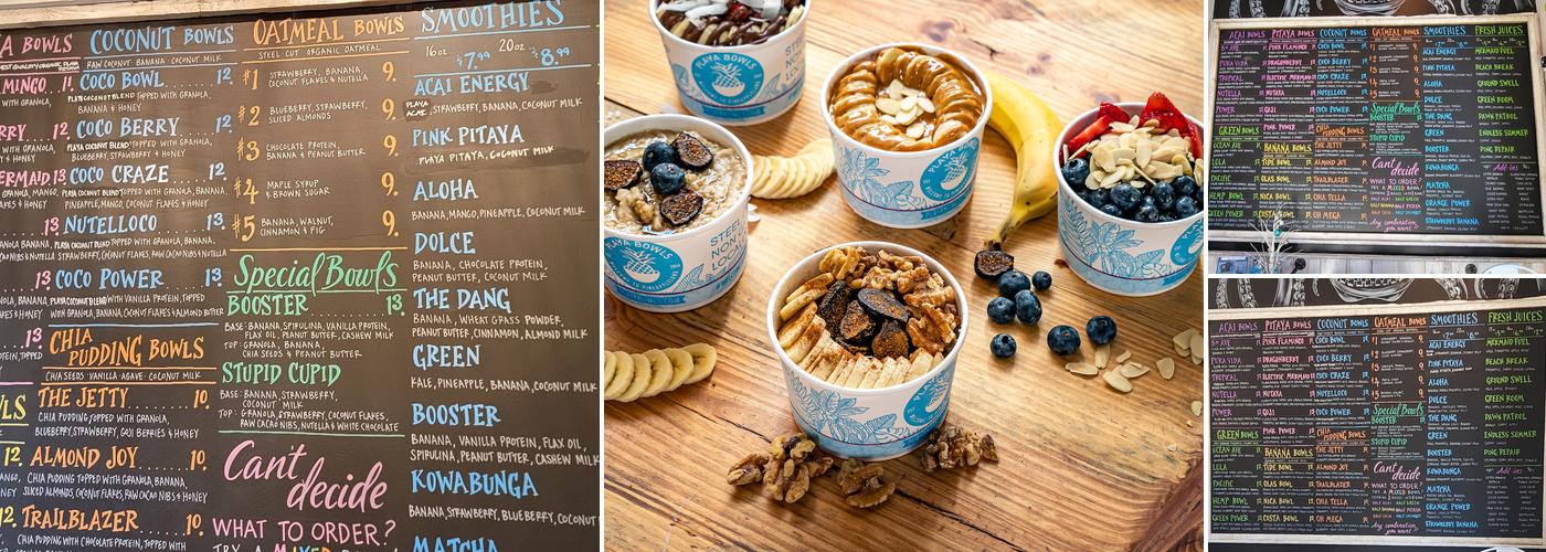 Playa Bowls Menu