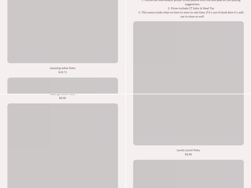 Likkle Patty Shop Menu