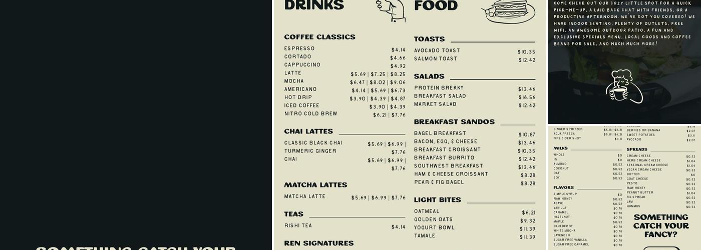 Ren Bakery & Espresso Bar Menu