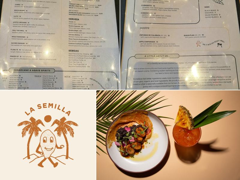 La Semilla Menu