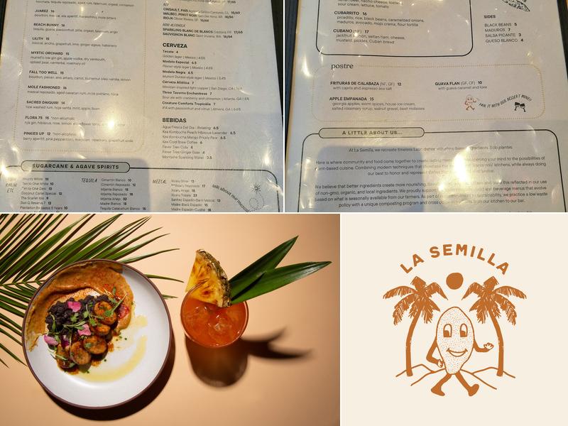 La Semilla Menu