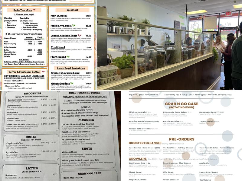 Gone Juicing Cafe Menu