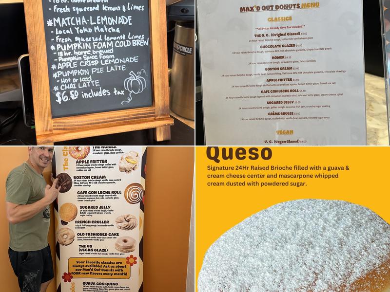 Max'd Out Donuts Menu