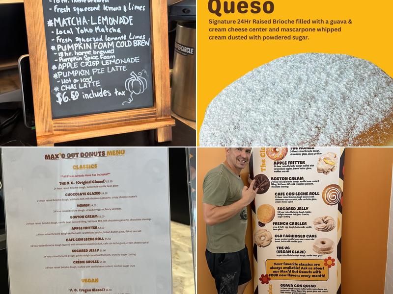 Max'd Out Donuts Menu