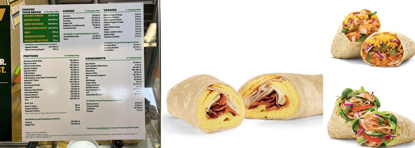Subway Menu