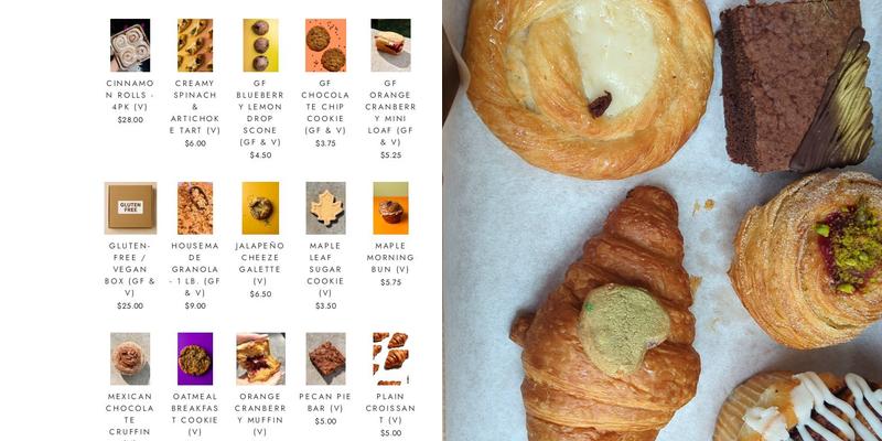 SPLIT Bakehouse Menu