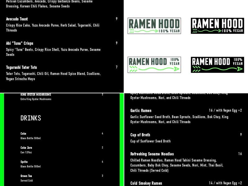 Ramen Hood Menu