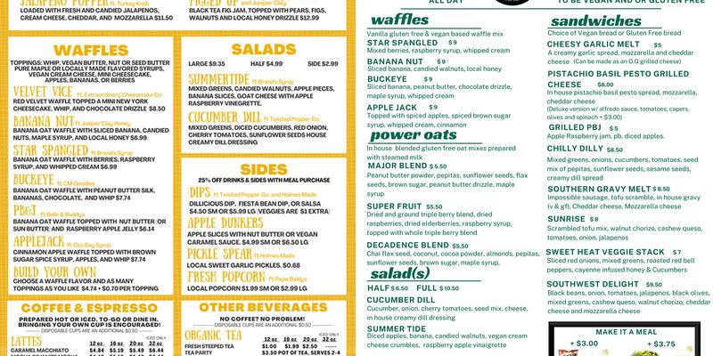 Soft Swerve Creamery Menu