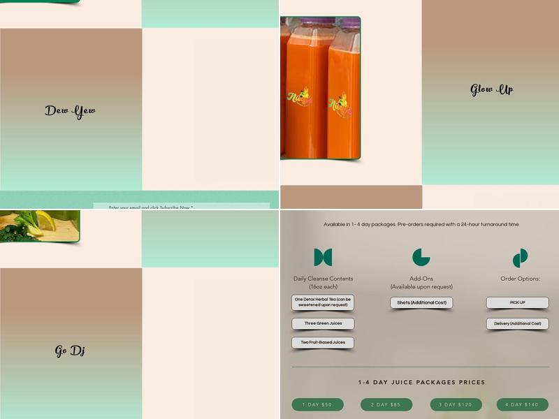 Niecy's Fabulous Juice Bar Menu