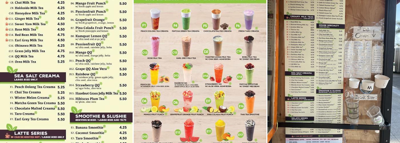 QTea Bar Menu