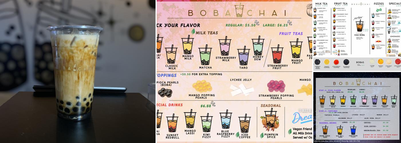 Boba Chai Menu