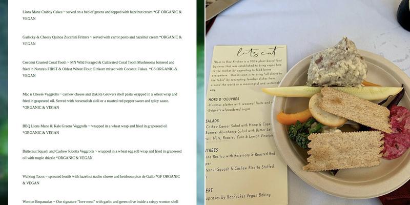 Root to Rise Kitchen Menu