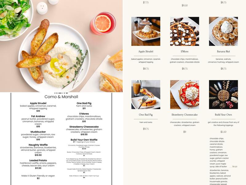 Black Coffee and Waffle Bar Menu