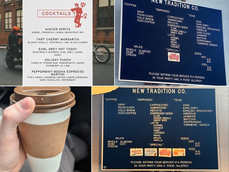 New Tradition Co Menu