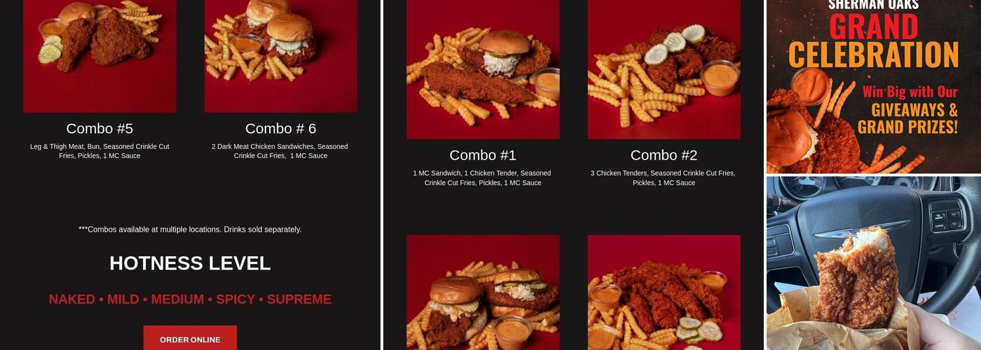 Main Chick Hot Chicken Menu