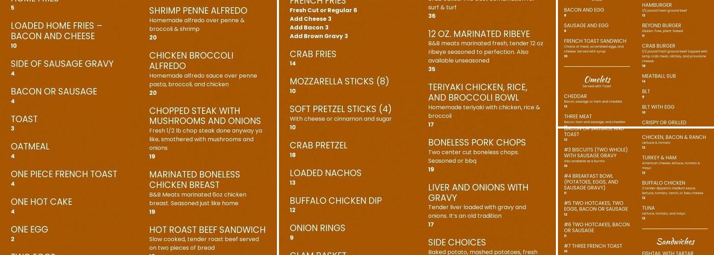Lashbaugh's West Menu