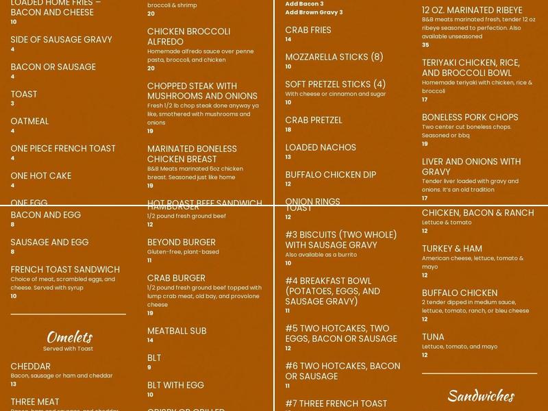 Lashbaugh's West Menu