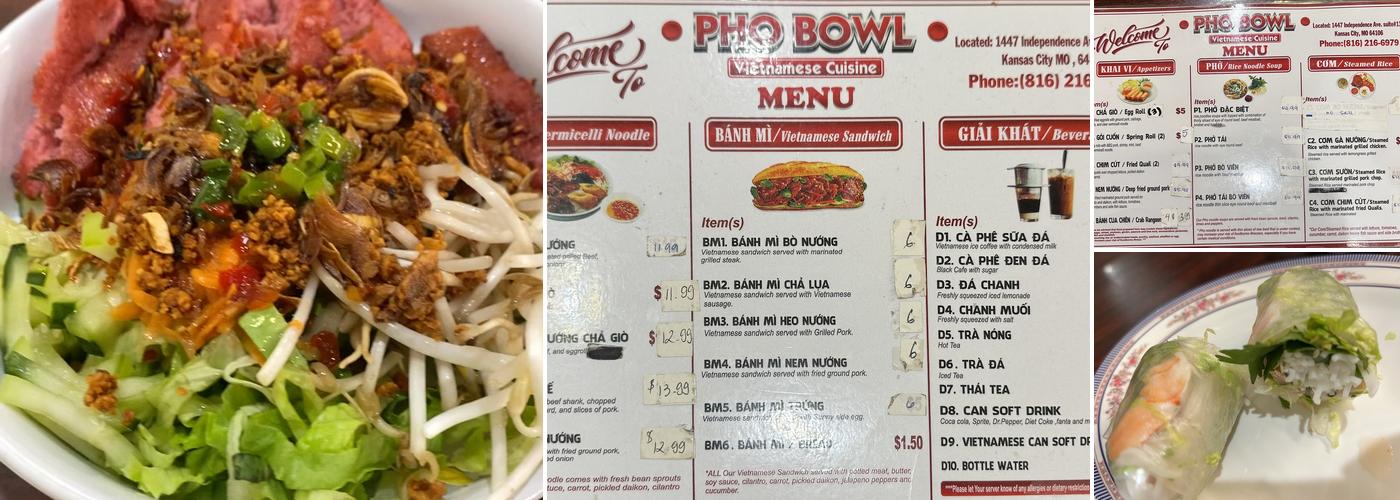 Pho Bowl Menu
