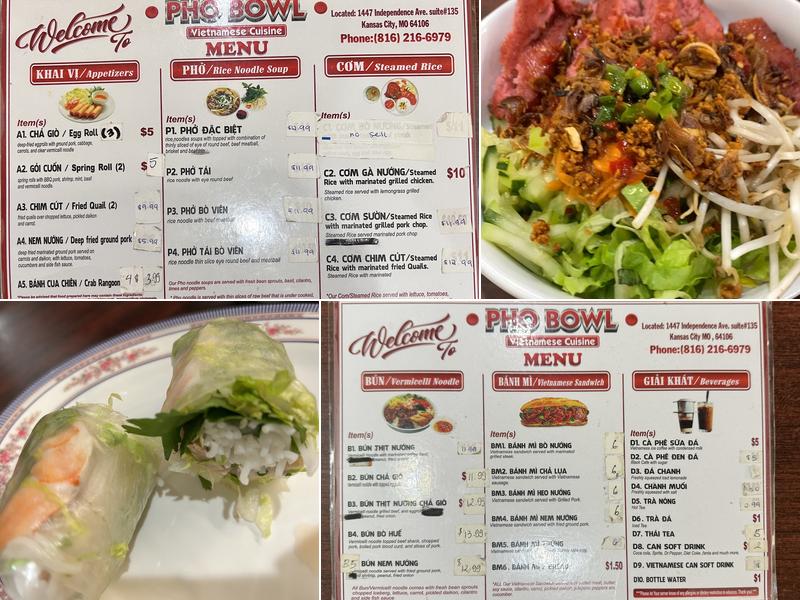 Pho Bowl Menu