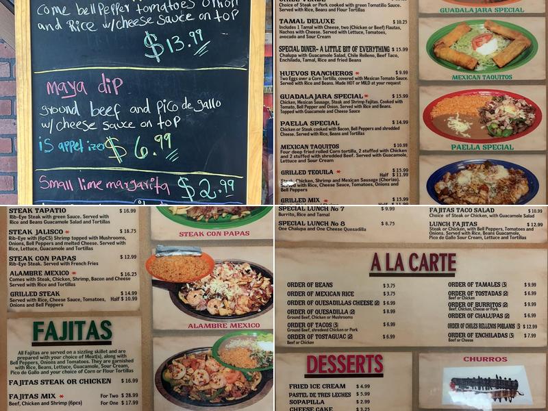 Tequila Jalisco Menu