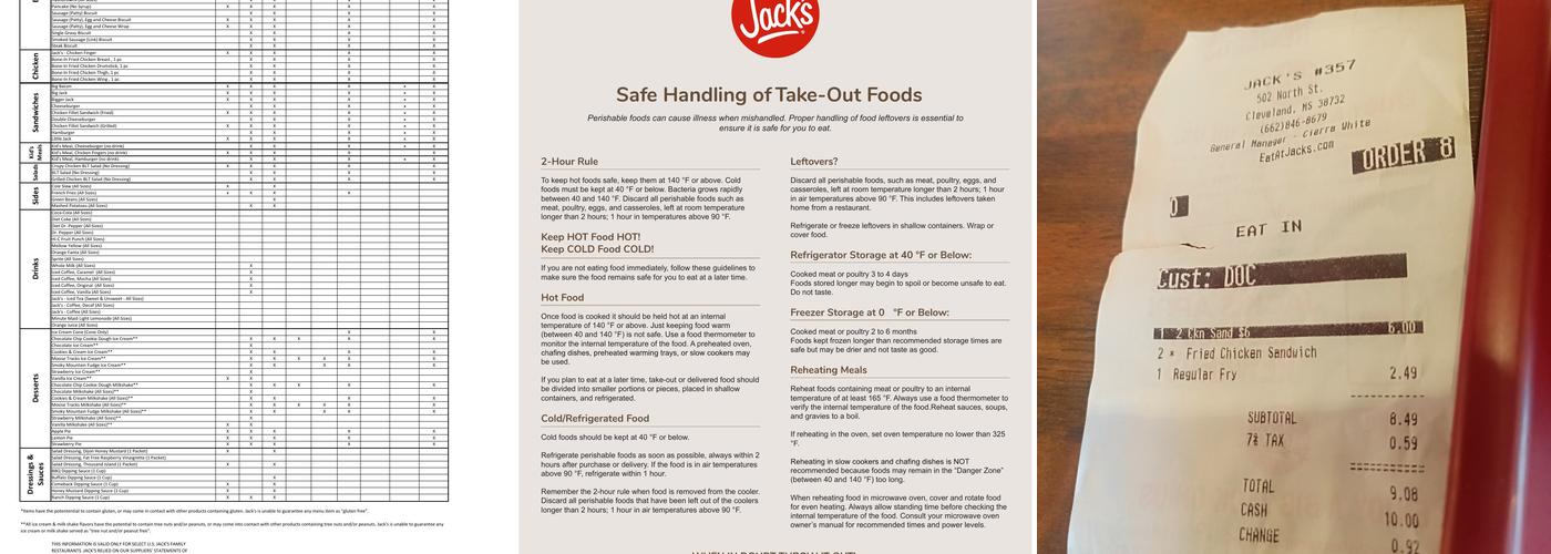 Jack's Menu