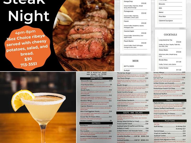 Jarreau's Restaurant Menu