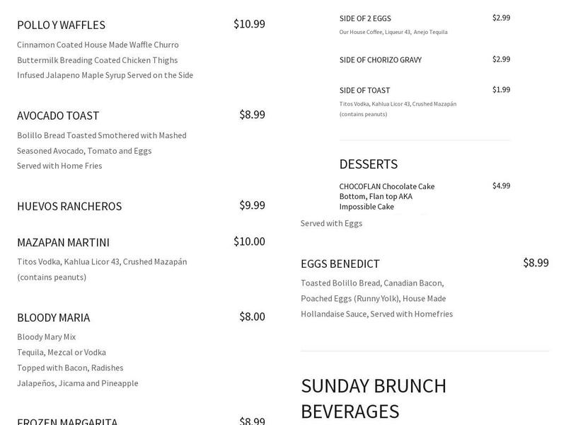 El Hefe Menu