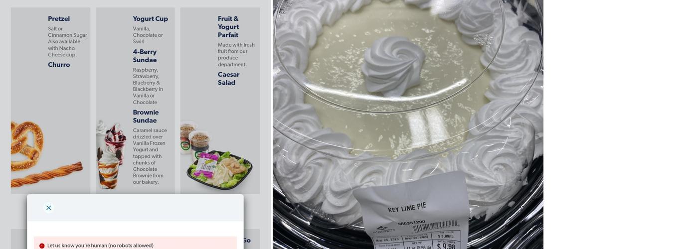 Sam's Club Cafe Menu