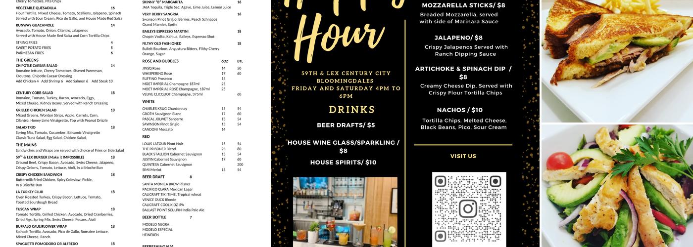 59th & Lex Cafe Century City Menu