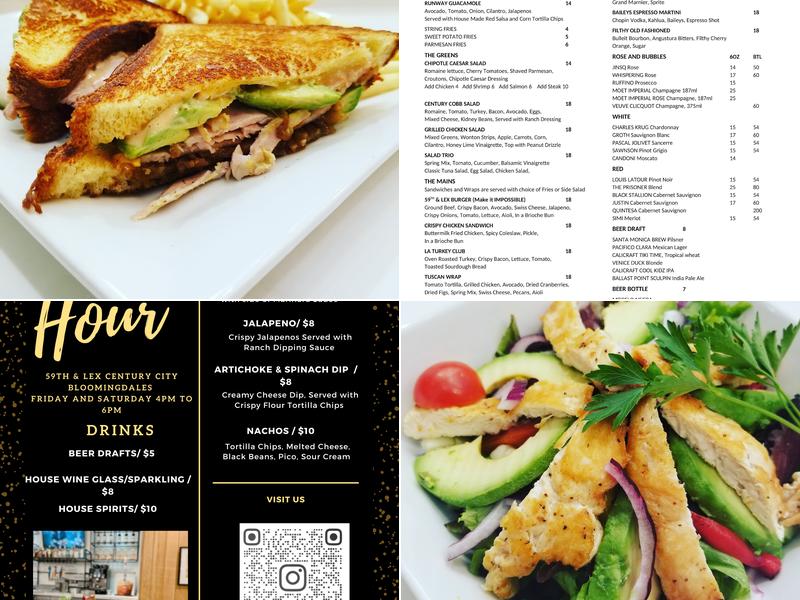 59th & Lex Cafe Century City Menu