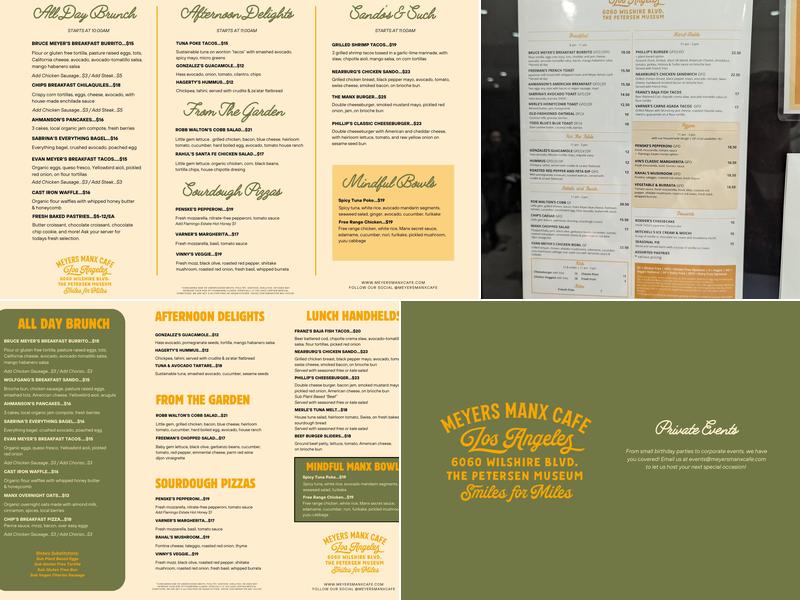 Meyers Manx Cafe Menu