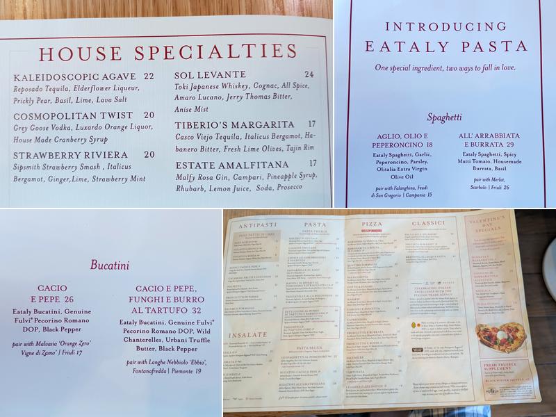 La Pizza & La Pasta Menu