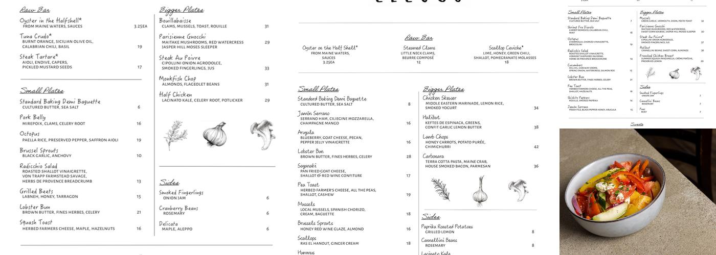 Bistro Leluco Menu
