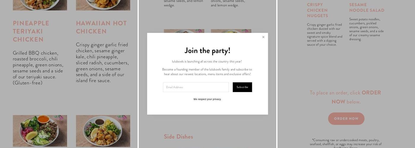 lulubowls (Hawaiian-Inspired Bowls- Ruff Dr.) Menu