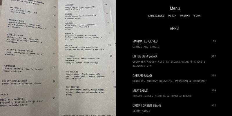 BUZZO PIZZA Menu