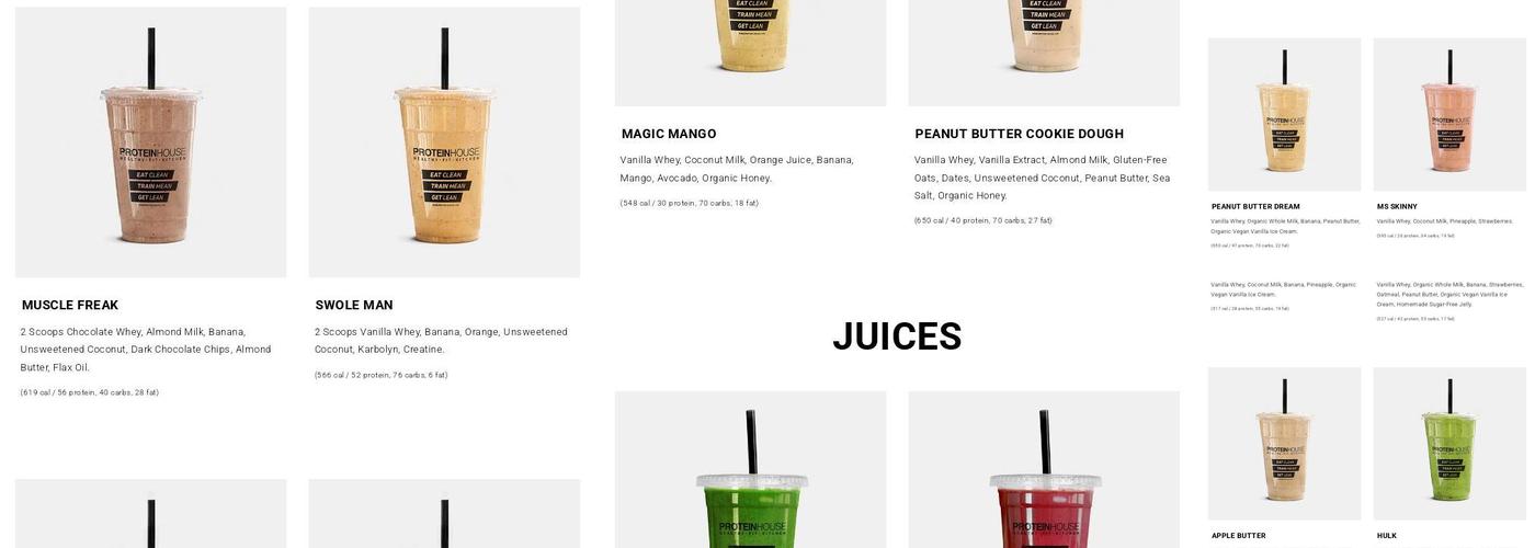PROTEINHOUSE Menu