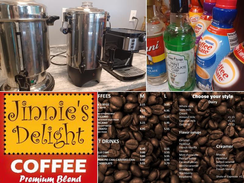 Golden coffee and breakfast