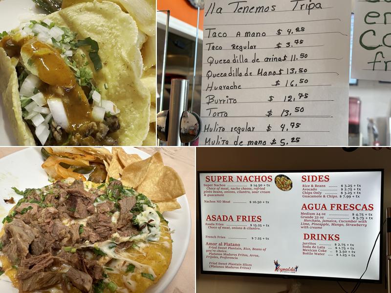 Reynalda Cucina & Amor Menu