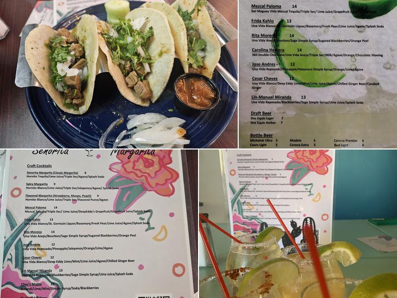 Senorita Margarita Menu