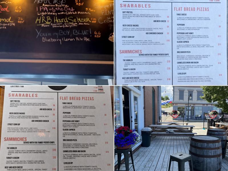 Horn Run Brewing Menu