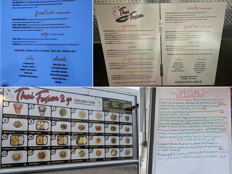 Thai Fusion Menu