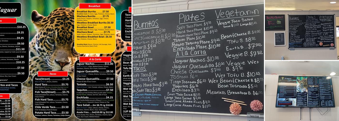 El Jaguar Menu