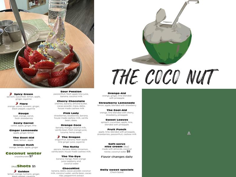 The Coco Nut Menu