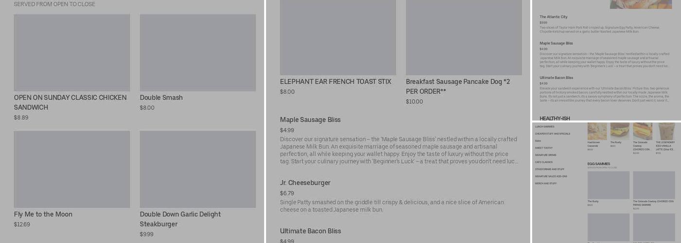 Beginner's Luck Menu