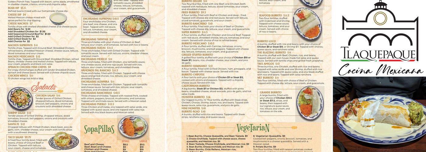Tlaquepaque Pataskala Menu